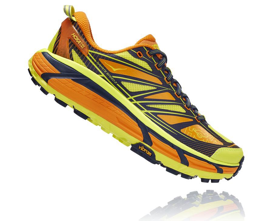 Hoka One One Spor Ayakkabı Erkek Açık Altın/Pembe - Mafate Speed 2 - GC5940326